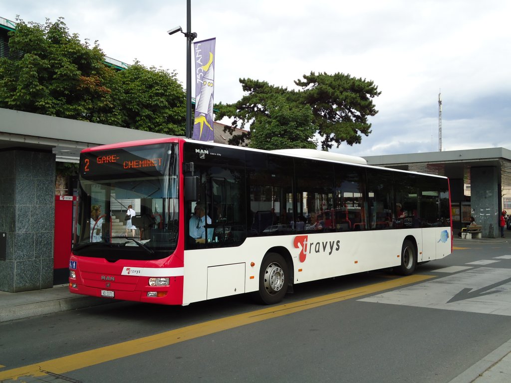 TRAVYS Yverdon VD 1071 MAN am 26. Juli 2010 Yverdon, Bahnhof