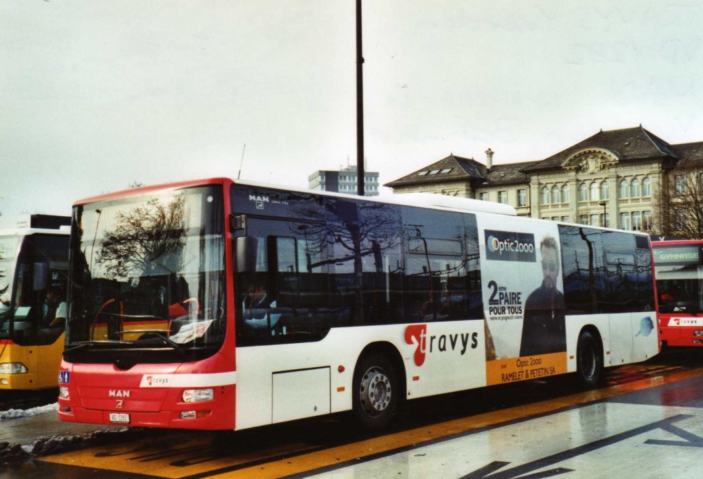 TRAVYS Yverdon VD 1282 MAN am 23. Dezember 2009 Yverdon, Bahnhof