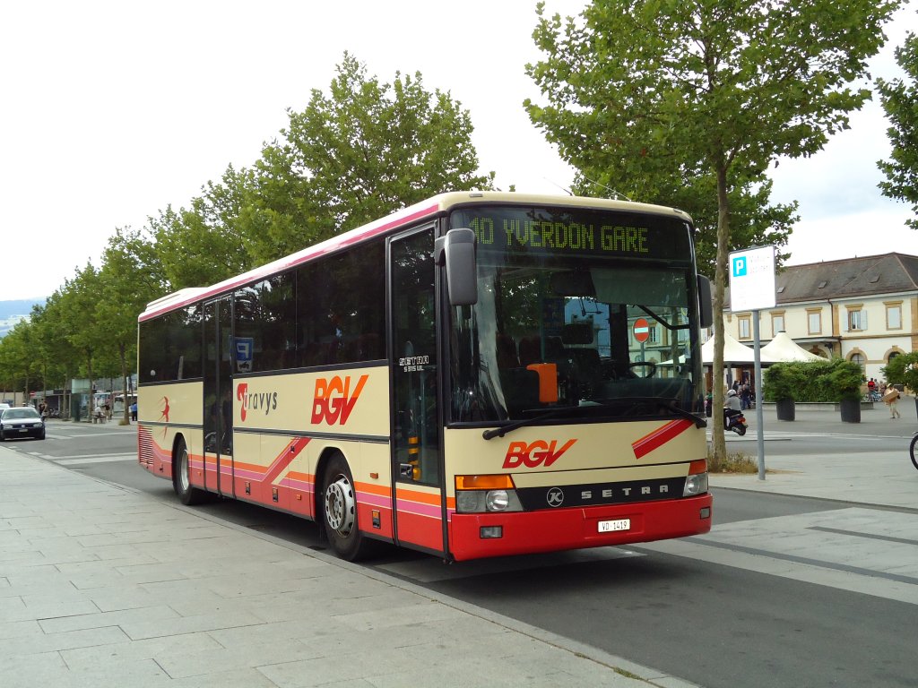 TRAVYS Yverdon VD 1419 Setra (ex TPYG Yverdon) am 26. Juli 2010 Yverdon, Bahnhof