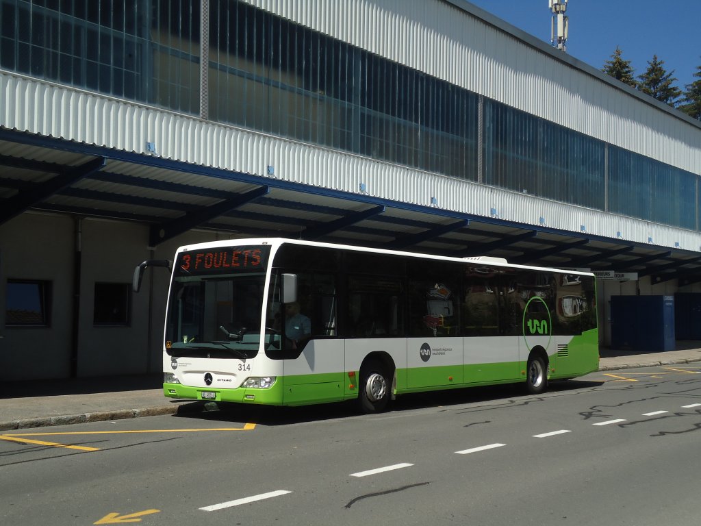 TRN La Chaux-de-Fonds - Nr. 314/NE 48'214 - Mercedes Citaro am 11. Juli 2011 in La Chaux-de-Fonds, Patinoire