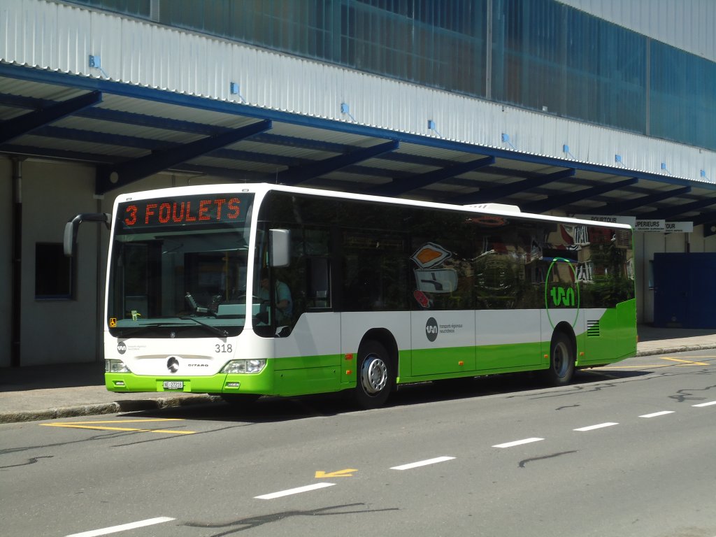 TRN La Chaux-de-Fonds - Nr. 318/NE 27'218 - Mercedes Citaro am 11. Juli 2011 in La Chaux-de-Fonds, Patinoire