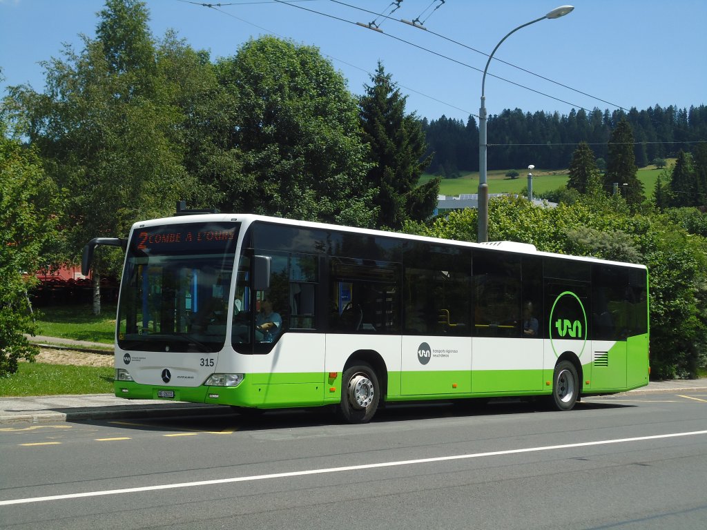 TRN La Chaux-de-Fonds - Nr. 315/NE 26'215 - Mercedes Citaro am 11. Juli 2011 in La Chaux-de-Fonds, Combe--l'Ours