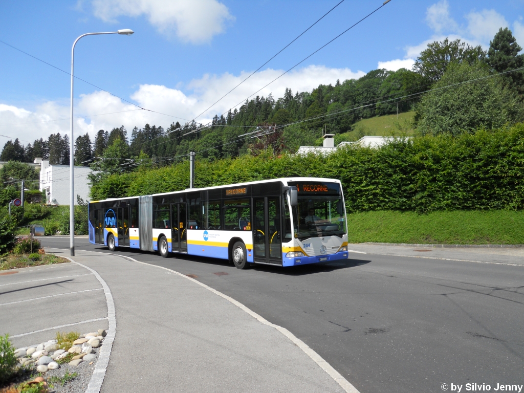 trn Nr. 244 (Mercedes Citaro O530G) am 27.7.2010 in La-Chaux-de-Fonds, Recorne