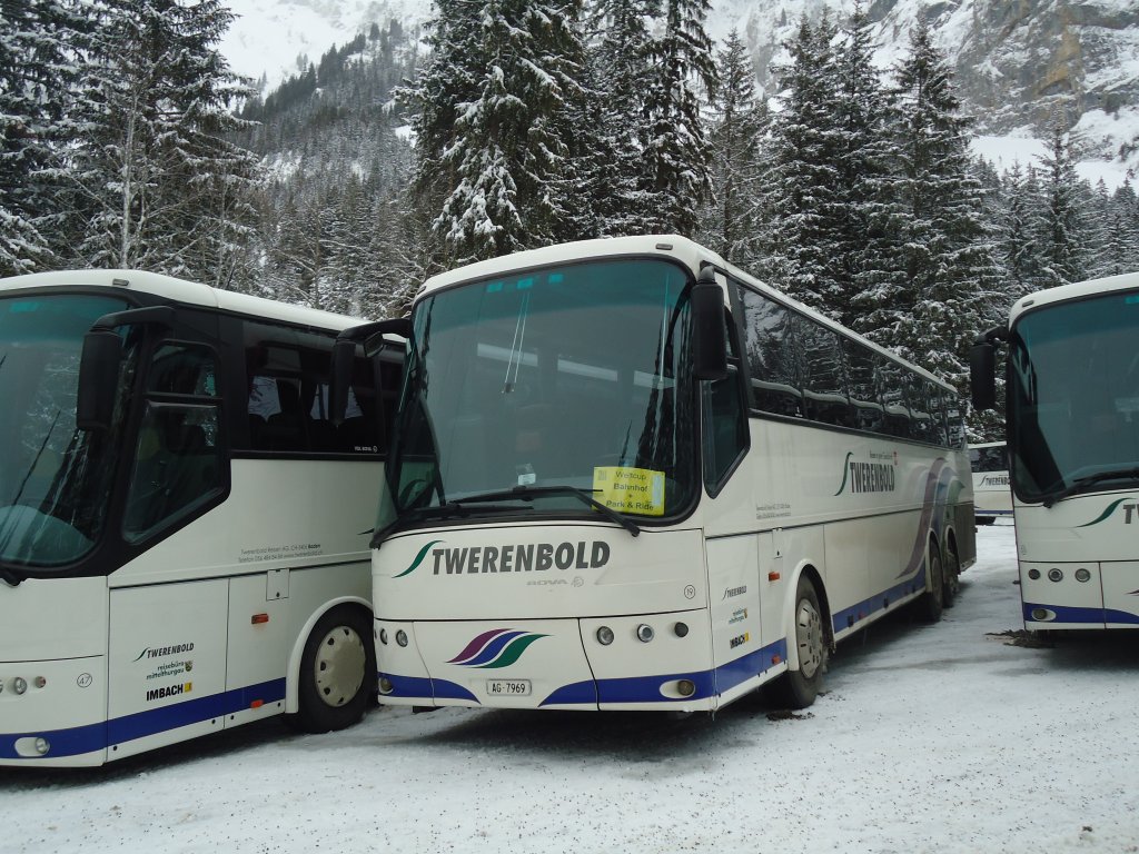 Twerenbold, Baden - Nr. 19/AG 7969 - Bova am 7. Januar 2012 in Adelboden, Unter dem Birg
