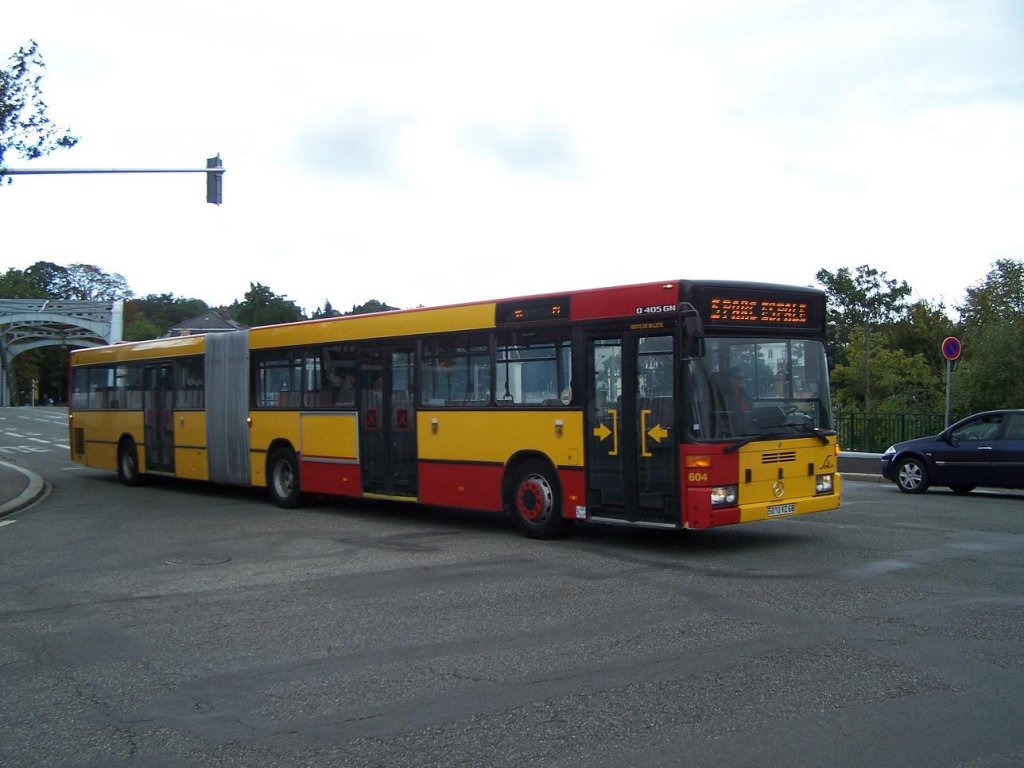Und der Wagen 604 auf der Linie 15 am 30/08/10.