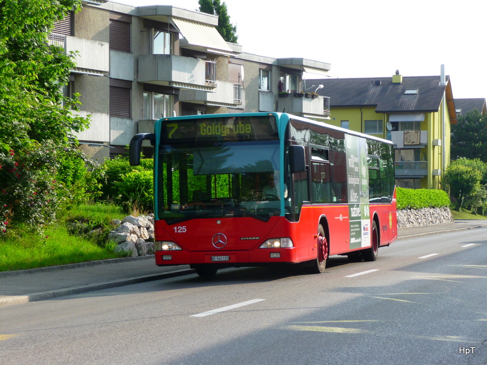 VB Biel - Mercedes Citaro Nr.125  BE 560125 unterwegs auf der Linie 7 in Brgg am 05.06.2010