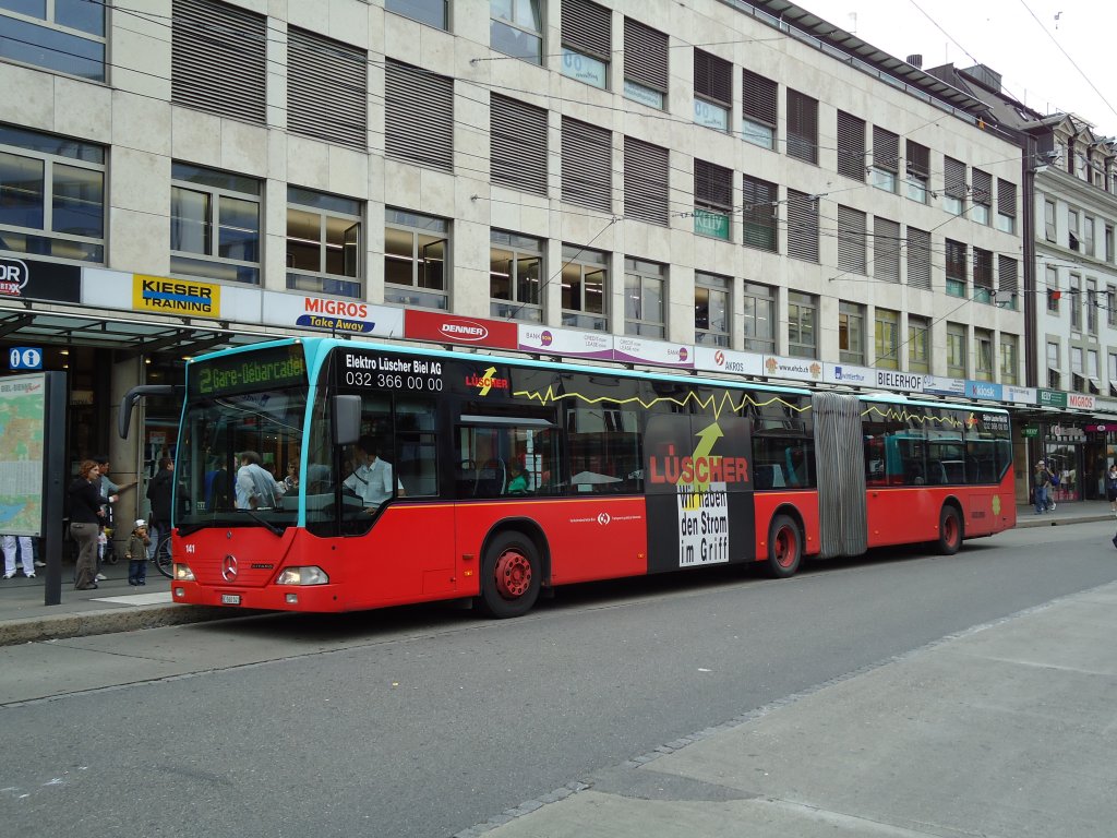 VB Biel Nr. 141/BE 560'141 Mercedes Citaro am 24. Juli 2010 Biel, Guisanplatz