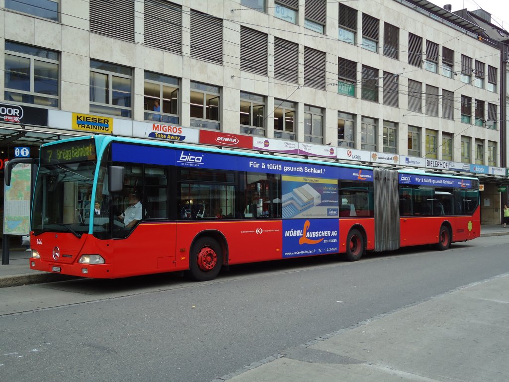 VB Biel Nr. 144/BE 572'144 Mercedes Citaro am 24. Juli 2010 Biel, Guisanplatz