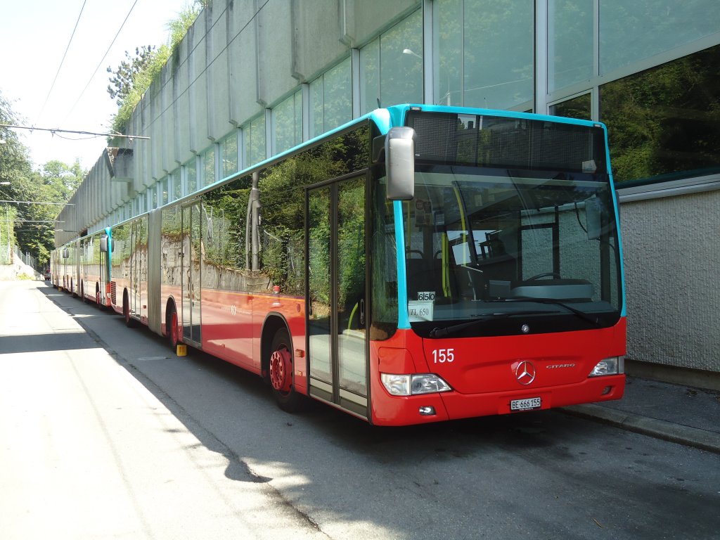 VB Biel (TL Lausanne Nr. 650) - Nr. 155/BE 666'155 - Mercedes Citaro am 12. Juli 2011 in Lausanne, Dpt Borde