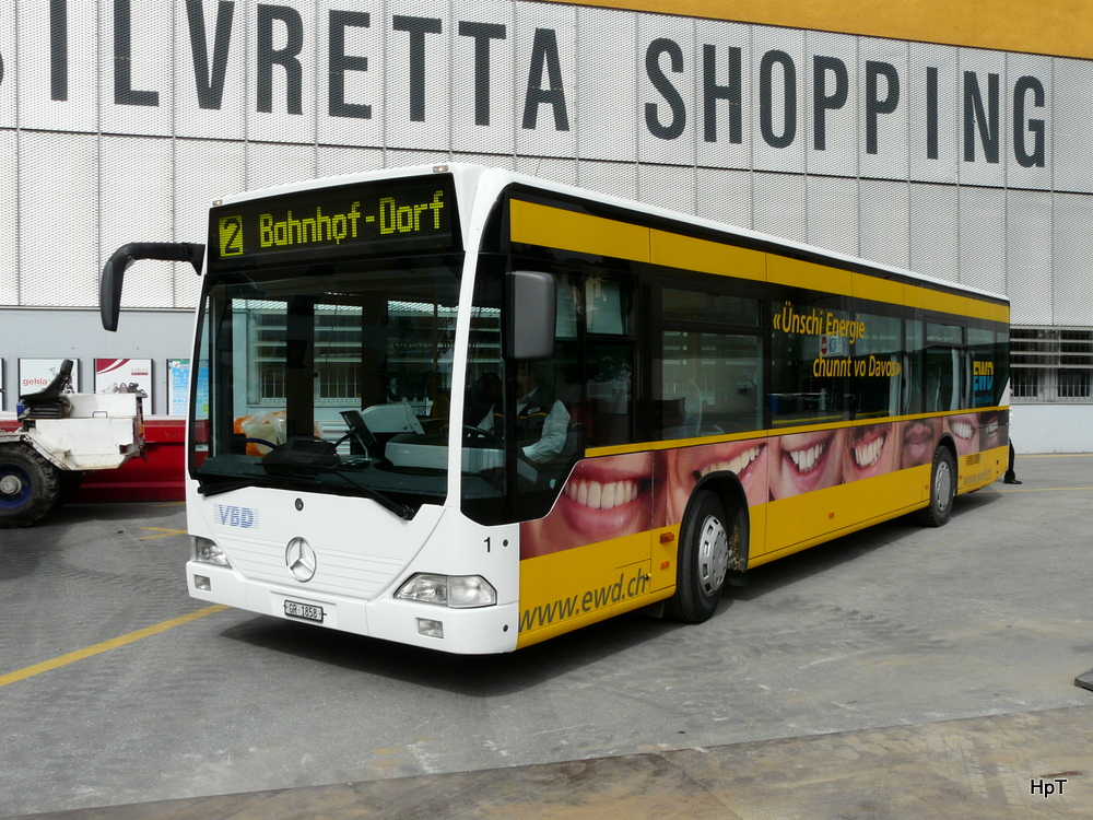 VBD - Mercedes Citaro Nr.1  GR 1858 unterwegs auf der Linie 2 in Davos am 14.09.2010