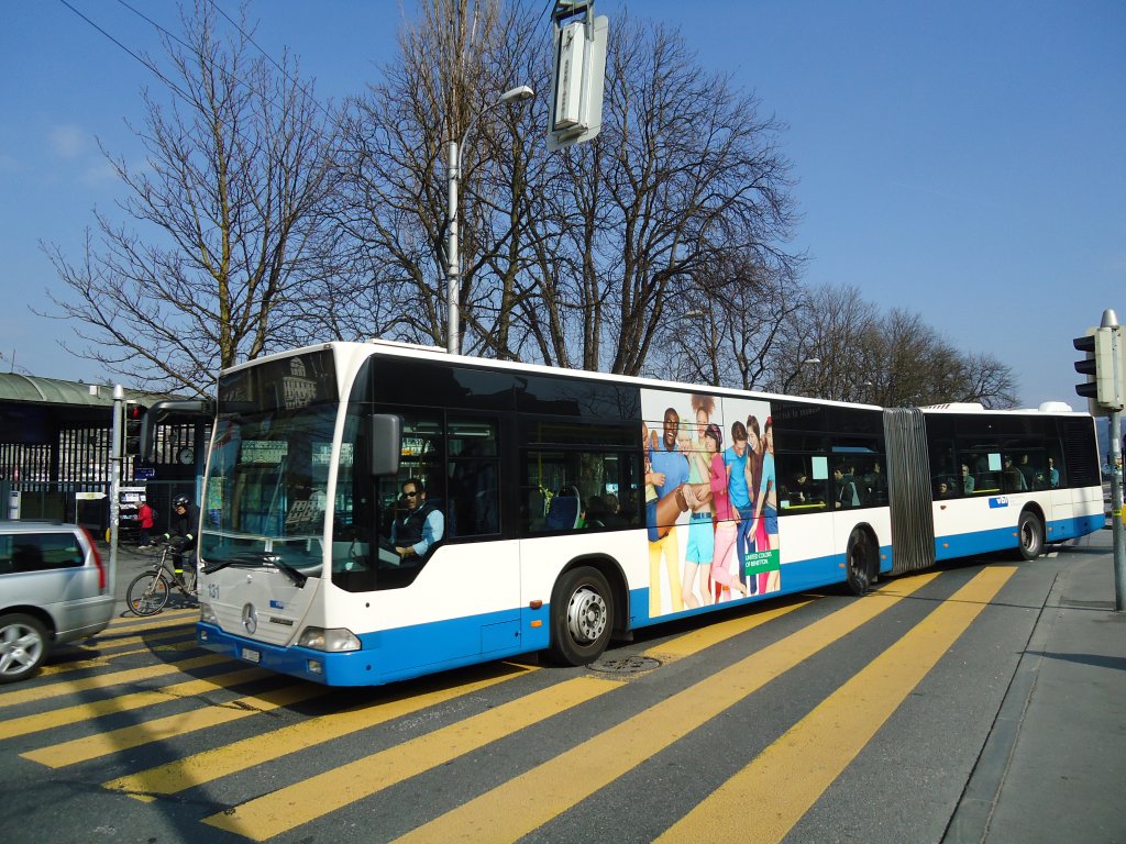 VBL Luzern - Nr. 131/LU 15'015 - Mercedes Citaro am 11. Mrz 2011 beim Bahnhof Luzern