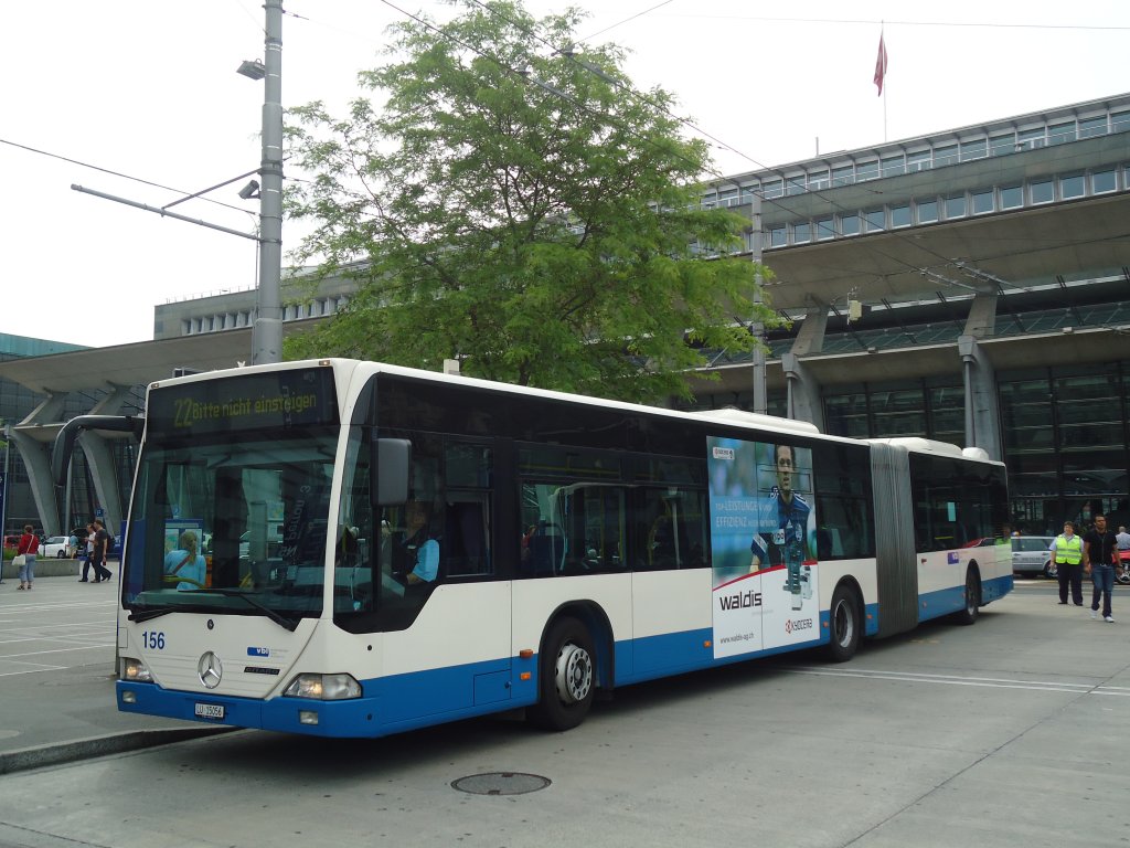 VBL Luzern - Nr 156/LU 15'056 - Mercedes Citaro am 27. Mai 2012 beim Bahnhof Luzern