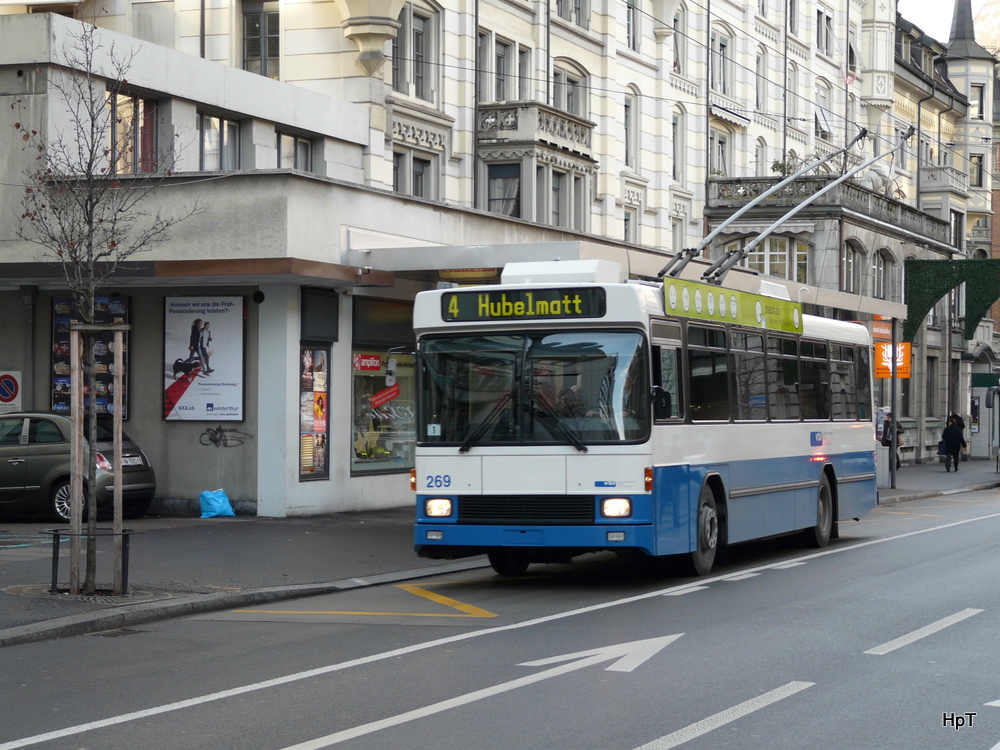VBL - NAW-Hess Trolleybus Nr.269 unterwegs auf der Linie 4 am 08.01.2011
