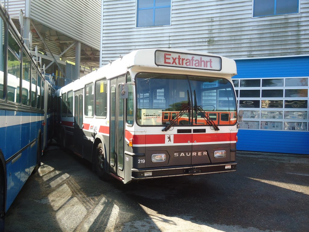 VBSG St. Gallen (Rtrobus Lman) - Nr. 219 - Saurer/Hess SH am 20. August 2011 in Moudon, Rtrobus Lman