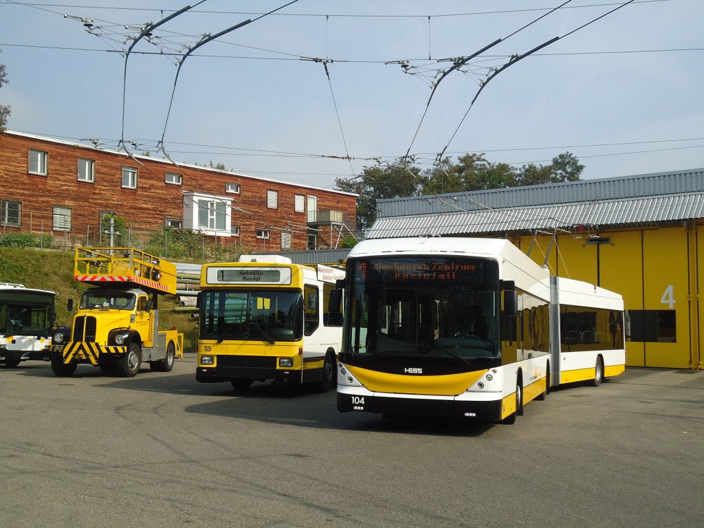 VBSH Schaffhausen - Nr. 104 - Hess/Hess Gelenktrolleybus am 25. September 2011 in Schaffhausen, Busdepot