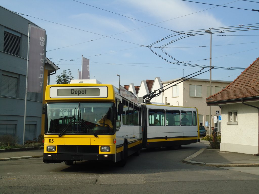 VBSH Schaffhausen - Nr. 115 - NAW/Hess Gelenktrolleybus am 25. September 2011 in Schaffhausen, Ebnat