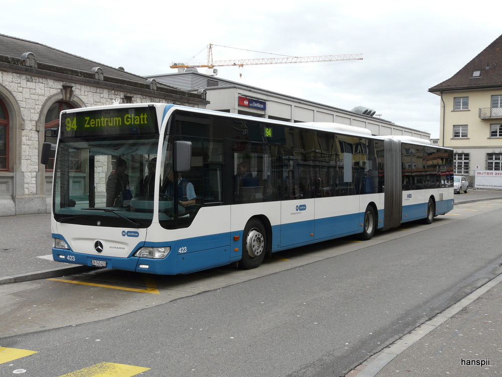 VBZ - Mercedes Citaro Nr.423 ZH 745423 unterwegs auf der Linie 94 in Zürich Oerlikon am 23.12.2012