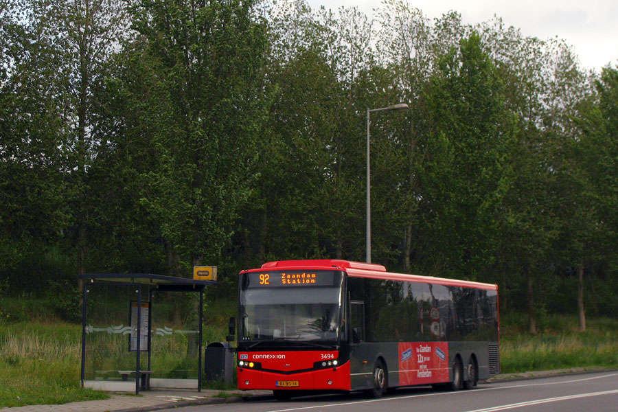 VDL Citea CLE 137.360 (3494) als ein Bus der R-NET-Linie 92 (ab 12.12.2011 als 392). Amsterdam, Vorticellaweg, 18.06.2011.
