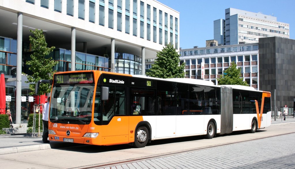 Ver 332 (EN VE 7332).
Hagen Stadtmitte, 26.6.2010.