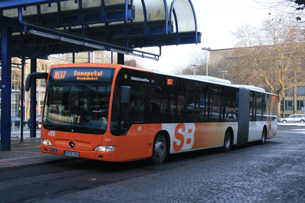 Ver 358 (EN VE 9358) mit dem SB37 am HBF Bochum,2.1.2010.