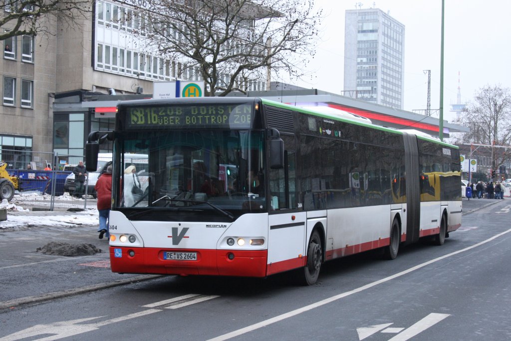 Vestische 2604 (RE VS 2604) mit dem SB16 nach Dorsten.
Hier am HBF Essen 15.1.2010.