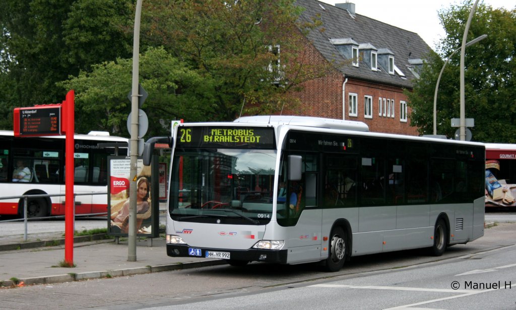 VHH 0914 (HH YR 992).
Aufgenommen in Alsterdorf, 21.8.2010.