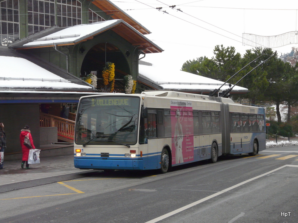 VMCV - VanHool Trolleybus Nr.1 unterwegs in Montreux am 03.12.2010