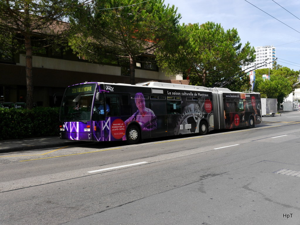 VMCV - VanHool Trolleybus Nr.10 unterwegs in Montreux am 25.09.2017