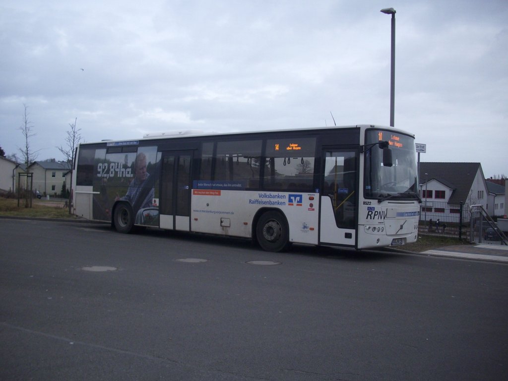 Volvo 8700 der RPNV in Sassnitz am 25.02.2012 

