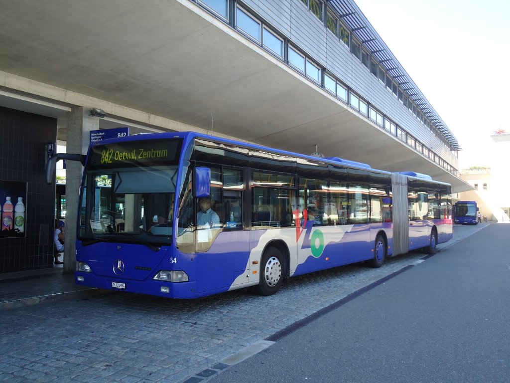 VZO Grningen - Nr. 54/ZH 430'854 - Mercedes Citaro am 17. August 2011 beim Bahnhof Uster