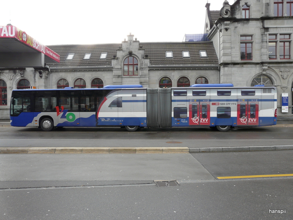VZO - Mercedes Citaro  Nr.114  ZH  745114 vor dem Bahnhof in Rapperswil am 30.01.2013