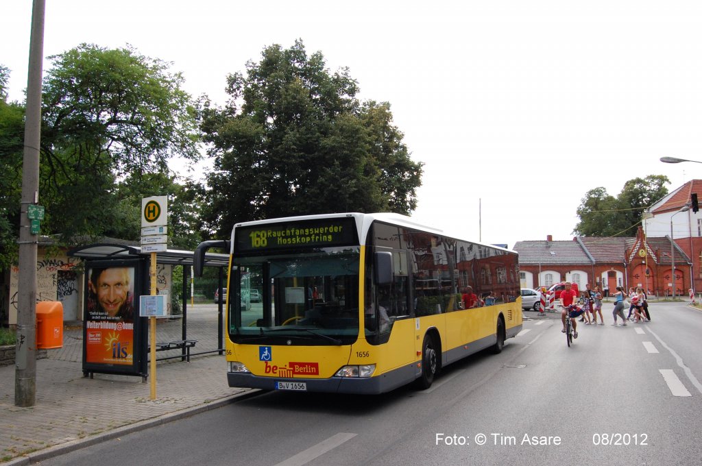 Wagen 1656 (MB Citaro O530 / MB EN06) im August 2012 auf der Linie 168 an der Haltestelle Alt-Schmckwitz.