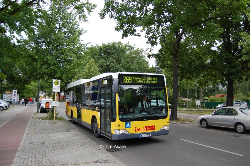 Wagen 2231 (MB Citaro O530 LE / MB EN09) im Juni 2012 auf der Linie 269 an der Haltestelle Puchanstrae.
