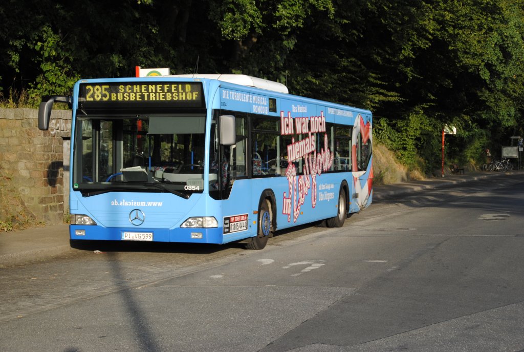 Wagen Nr 0354, von Typ Citaro in Pinneberg am 17.07.10.