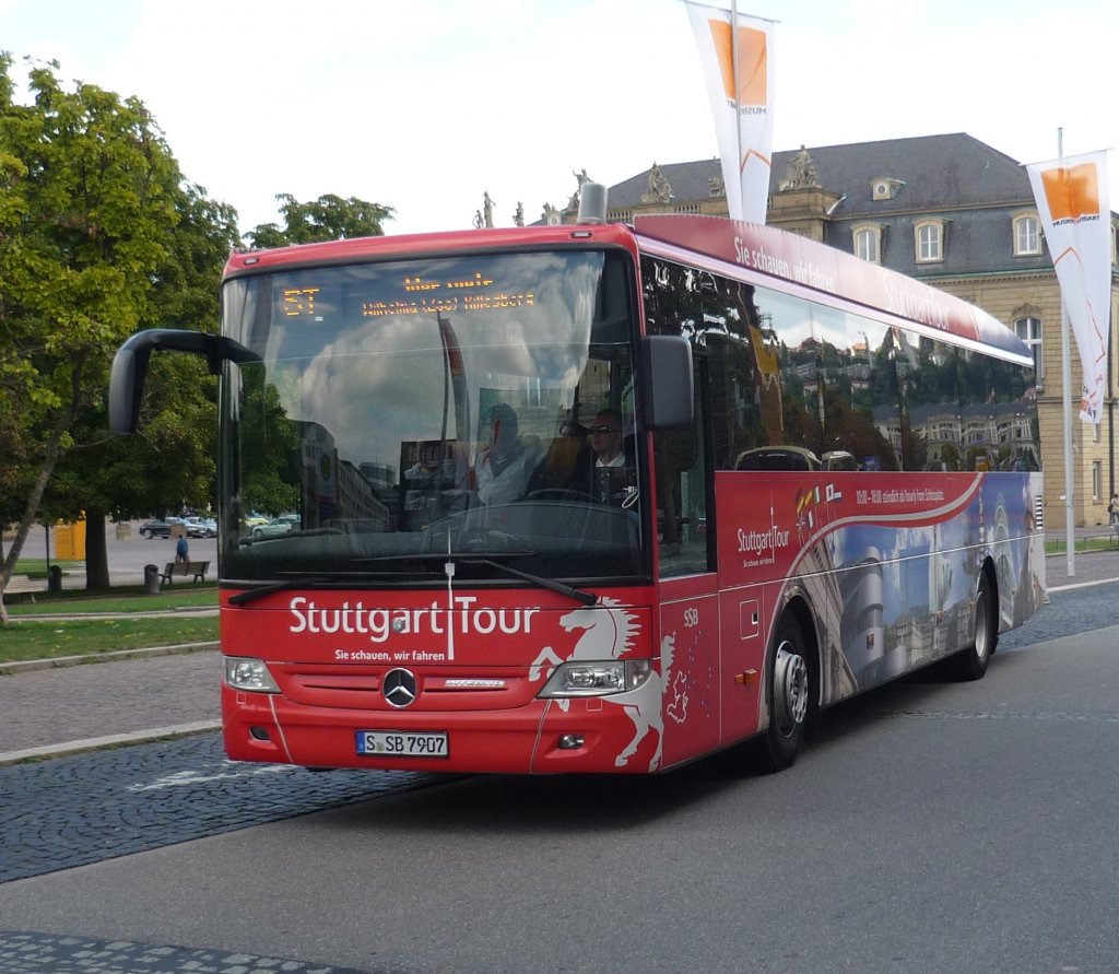 Wg. 7907 Stadtrundfahrt-Bus der SSB am Schloplatz in Stuttgart. 13.09.2012.