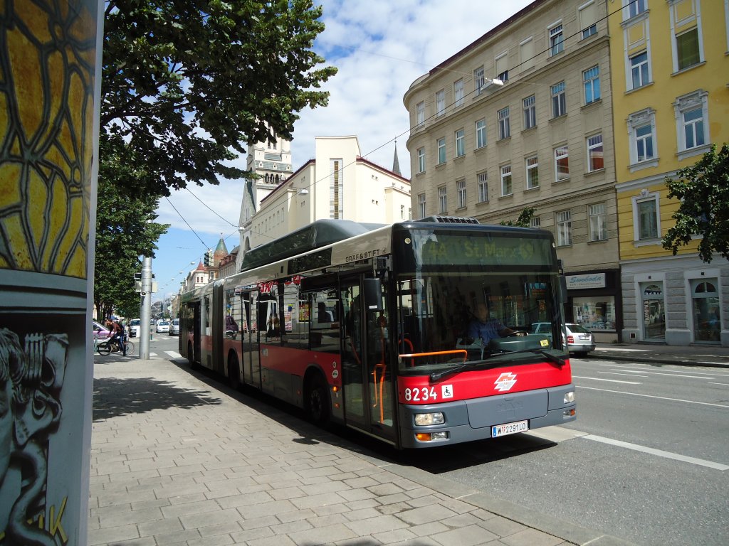 Wiener Linien Nr. 8234/W 2291 LO Grf&Stift am 9. August 2010 Wien, Rabengasse