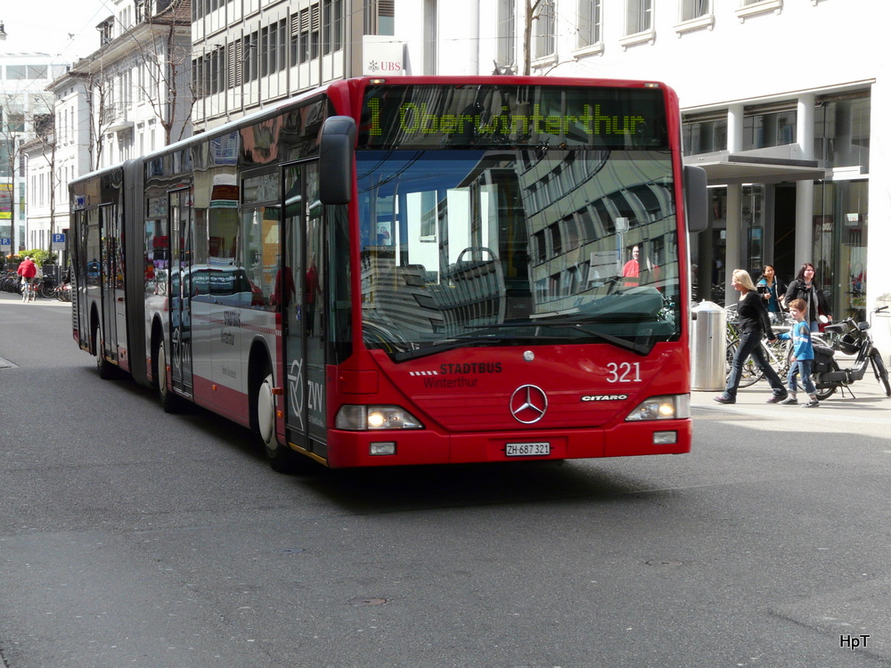 Winterthur - Mercedes Citaro Nr.321  ZH 687321 in Winterthur am 01.04.2011