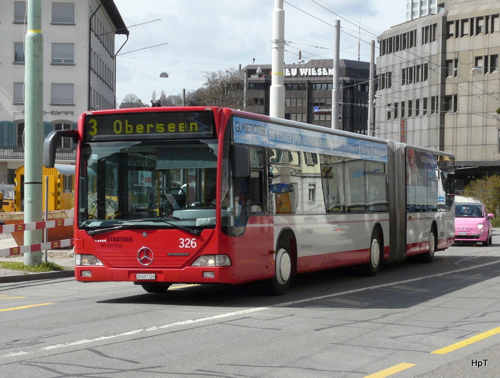Winterthur - Mercedes Citaro Nr.326  ZH 687326 unterwegs in Winterthur am 01.04.2011