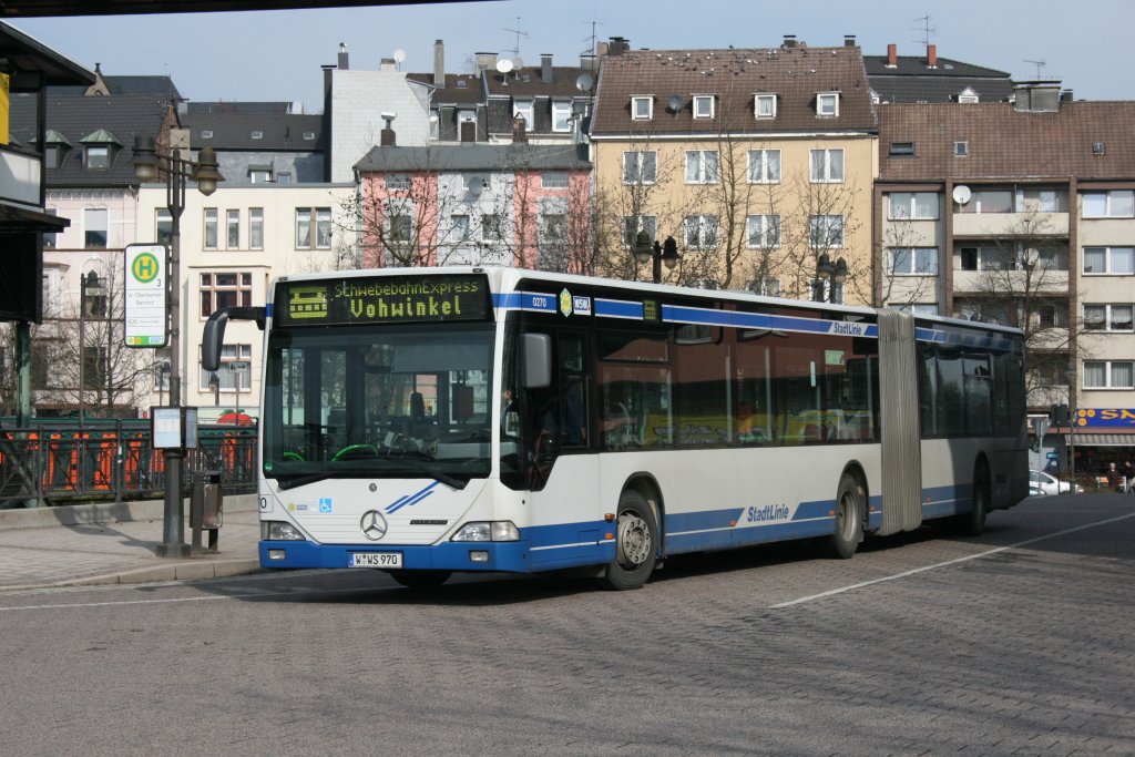 WSW 0270 (W SW 970) am Bahnhof Oberbarmen.
17.3.2010