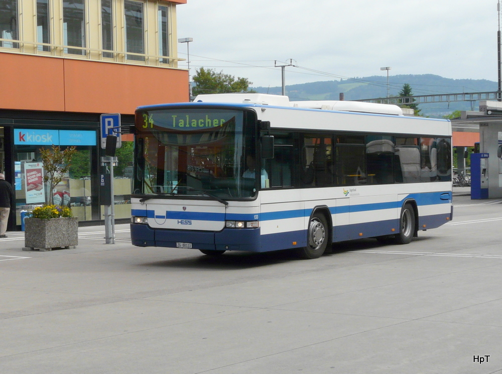 Zugerland - Scania-Hess Nr.133 ZG 88133 unterwegs auf der Linie 34 in der Stadt Baar am 17.05.2011