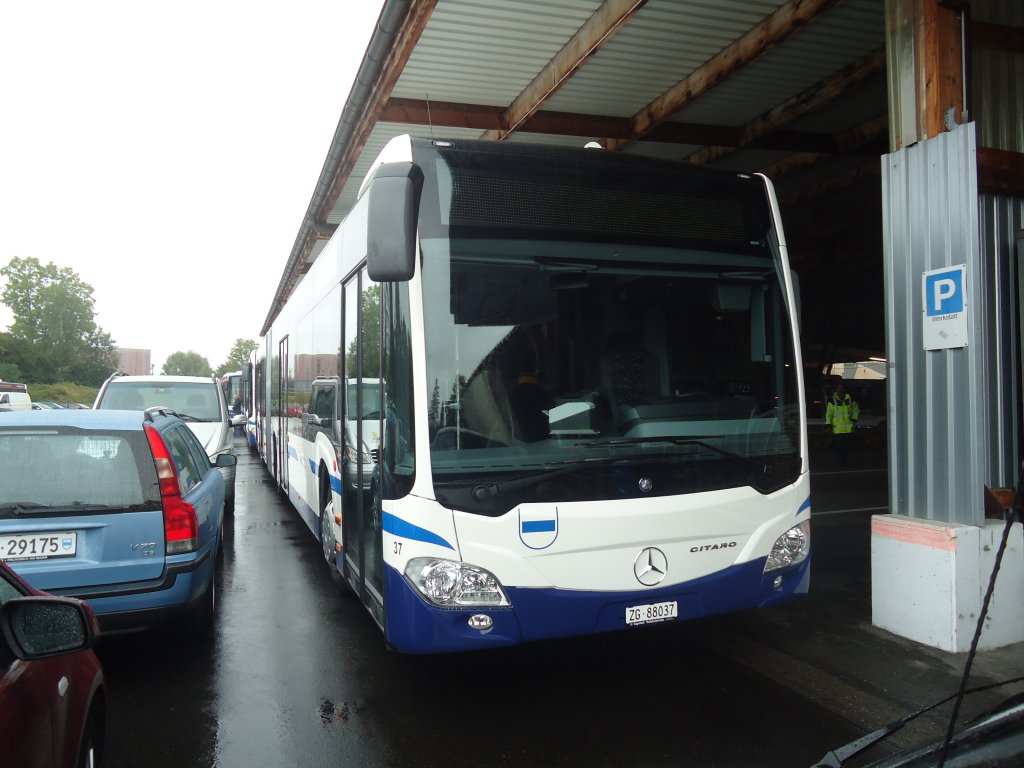 ZVB Zug - Nr. 37/ZG 88'037 - Mercedes Citaro am 1. September 2012 in Zug, Garage