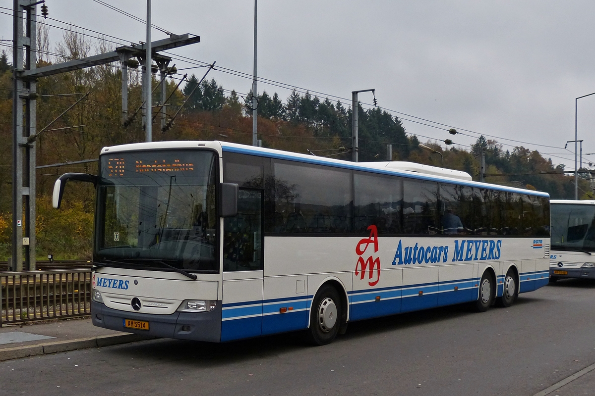 . AM 5514, Mercedes Benz Integro des Busunternehmens Meyers, aufgenommen in Ettelbrück am 06.11.2014.