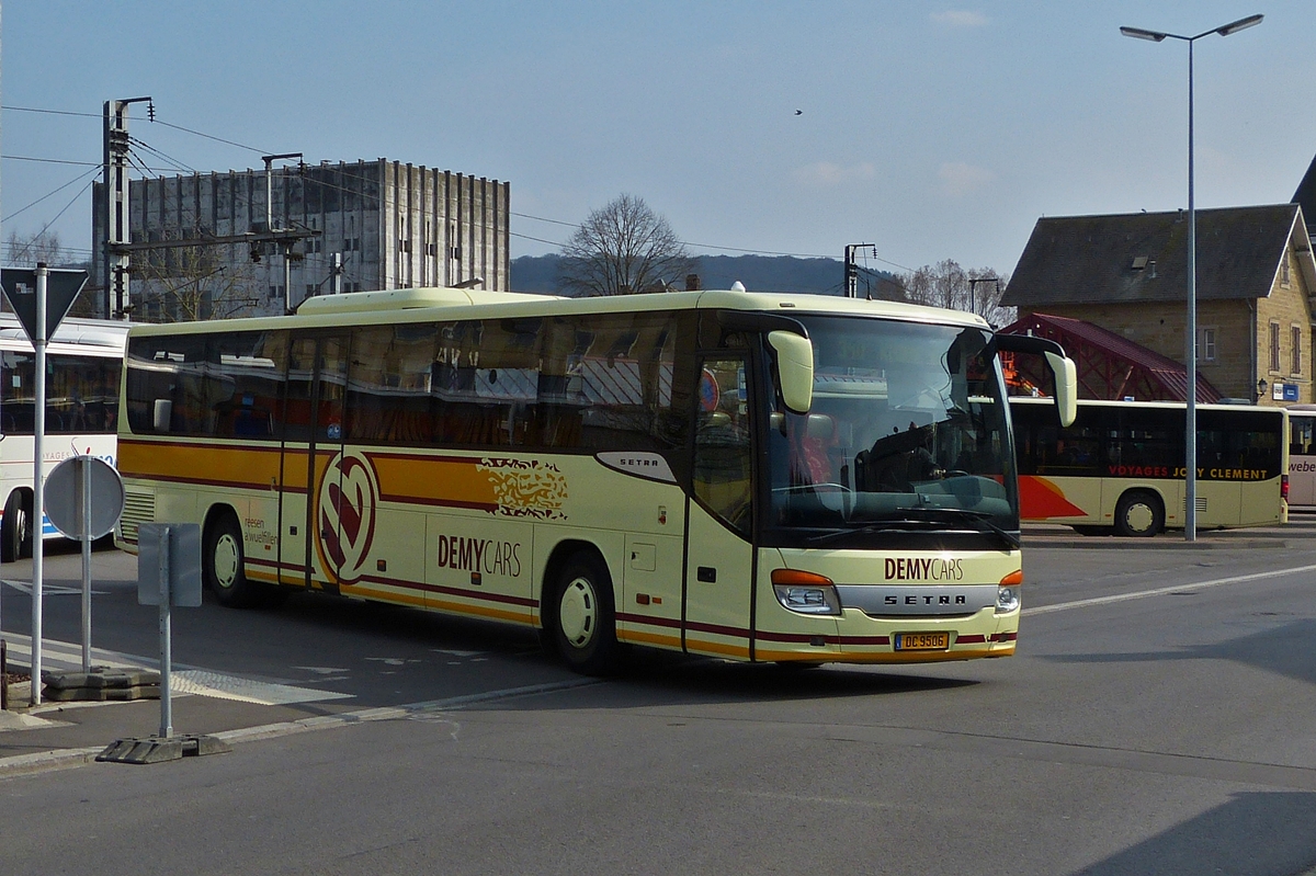 . DC 9506,  Setra S 416 UL von Demy Cars aufgenommen am Busbahnhof in Mersch.  08.04.2015