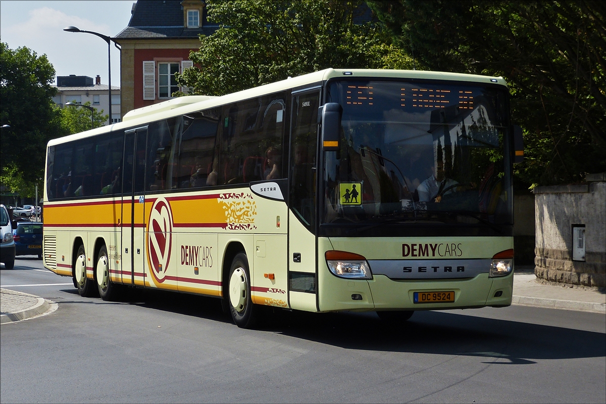 . DC 9524, Setra S 419 UL von Demy Cars, im Einsatz als SEV auf der Linie 10 Luxemburg Ettelbrück.   Mersch am 28.08.2017 