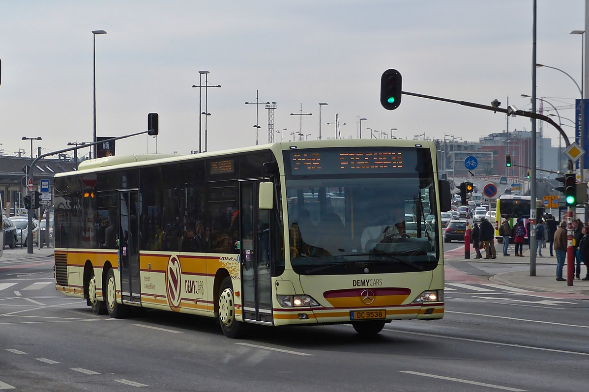 . DC 9538  Mecedes Benz Citaro vo Demy Schandler unterwegs in den Strassen der Stadt Luxemburg am 07.03.2015.