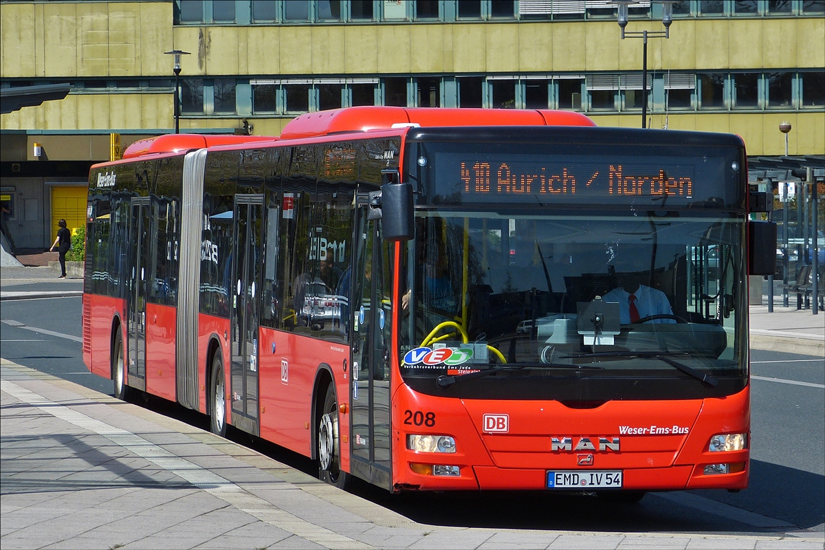 . MAN Lion's City gesehen am Bahnhof in Emden am 06.05.2016