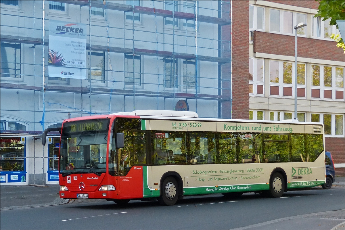 . Mercedes Benz Citaro aufgenommen in der Nhe des Bahnhofs von Oldenburg am 11.10.2014.