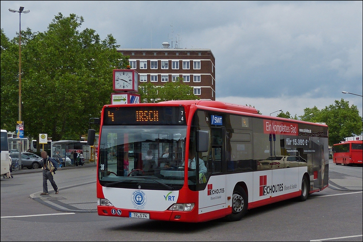 . Mercedes Benz Citaro aufgenommenam Bahnhof in Trier.  27.05.2014