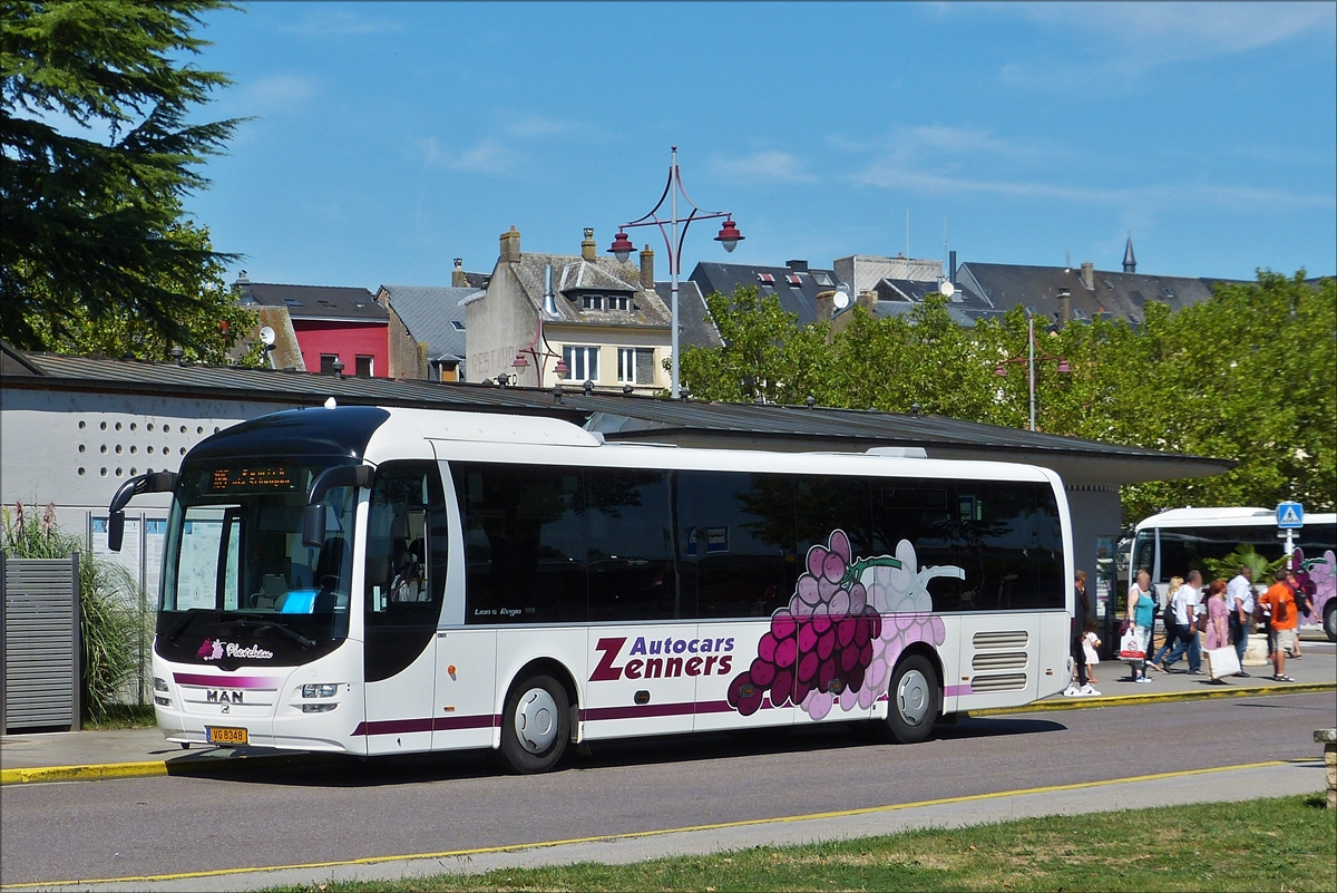 . VG 8348, MAN Lion's Regio der Busfirma Zenners gesehen am Busbahnhof in Remich.  30.08.2015.