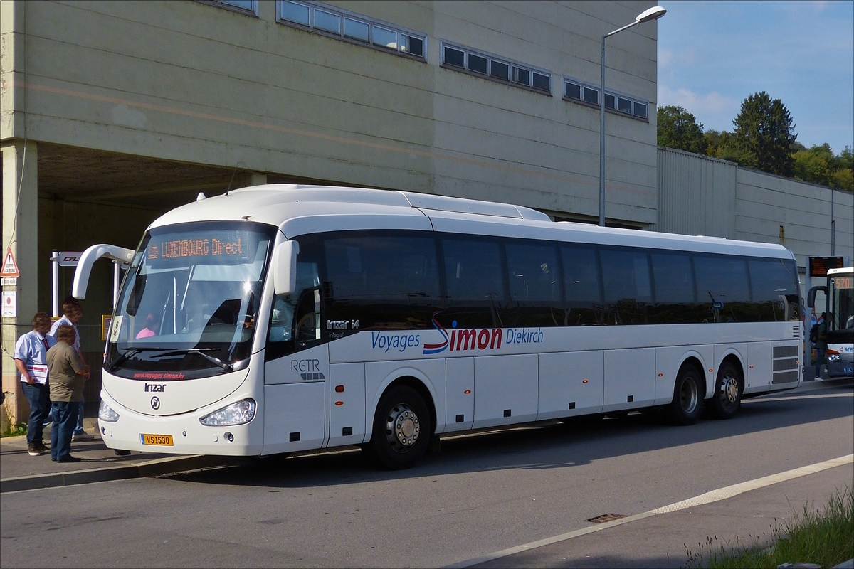 . VS 1530, Irizar i4 von Voyages Simon aus Diekirch, im Einsatz als SEV zwischen Ettelbrück und luxemburg.  28.08.2017